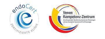 Siegel des Venen Kompetenz-Zentrums & endocert