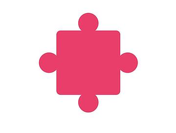 Puzzleteil pink